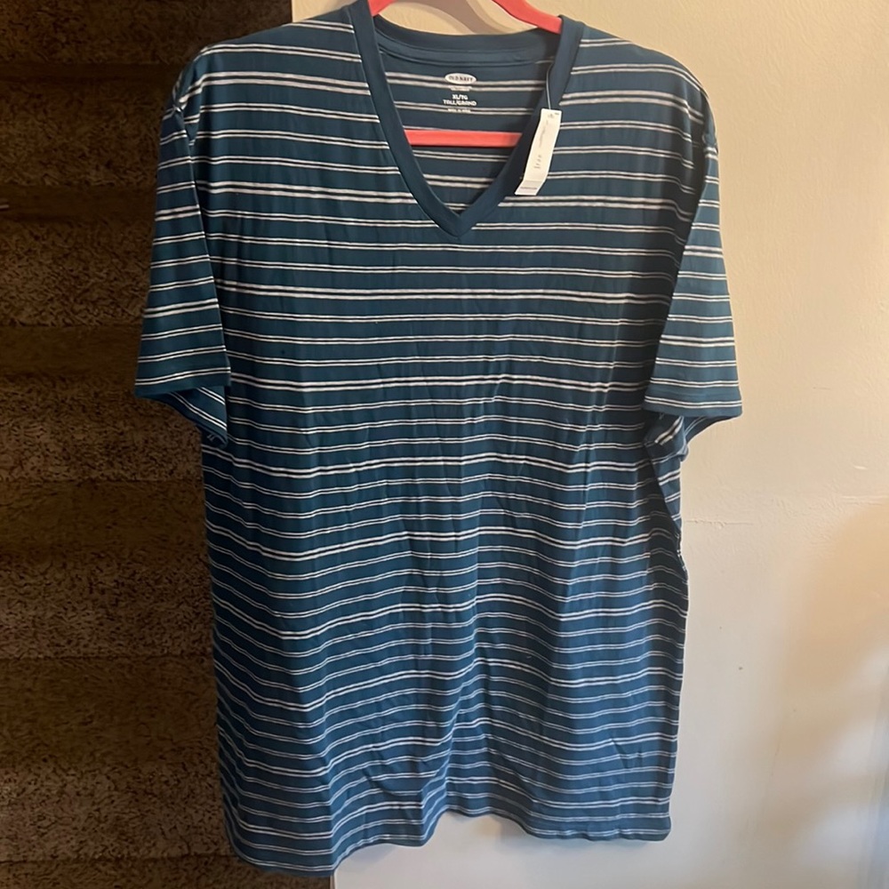 Old, navy men’s T-shirt, extra, large, tall, new with tags